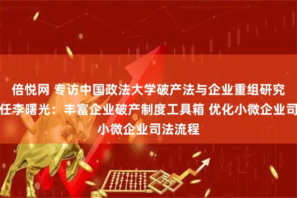 倍悦网 专访中国政法大学破产法与企业重组研究中心主任李曙光：丰富企业破产制度工具箱 优化小微企业司法流程